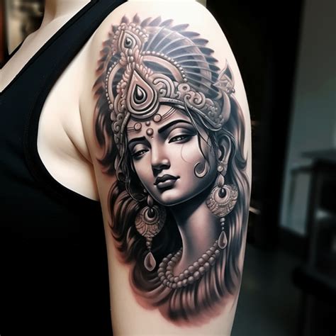 hindu design tattoo|indian goddess durga tattoo.